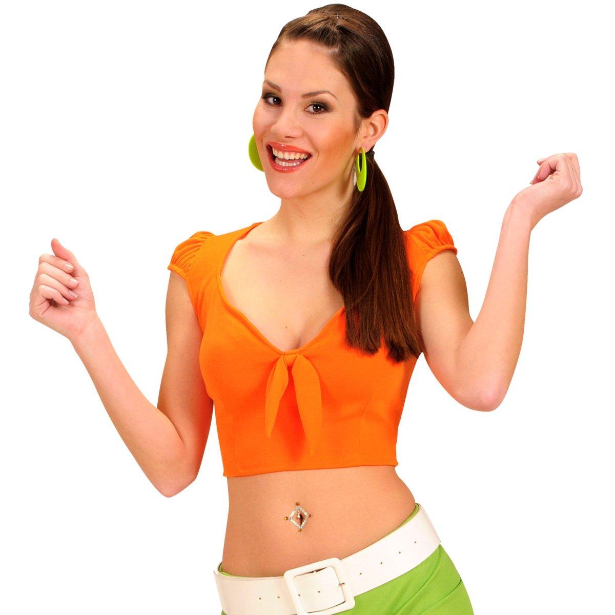 Maglia Top Arancione con Fiocco |Widmann