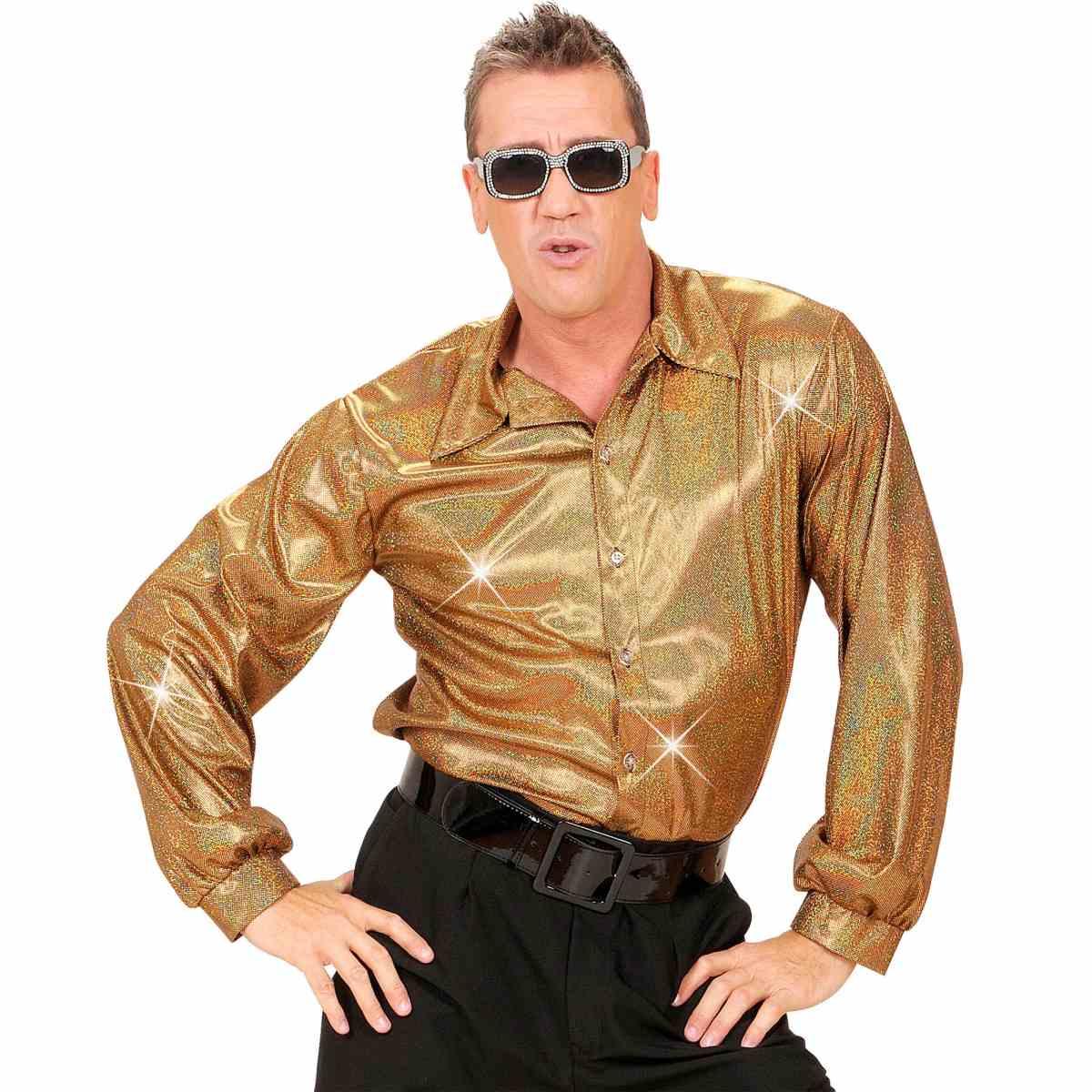 Camicia Oro Olografica Disco |Widmann