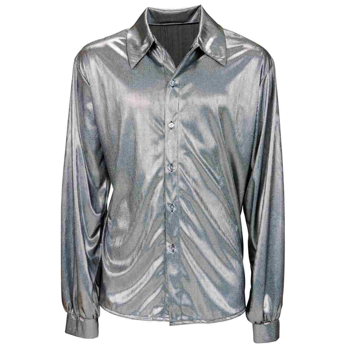 Camicia Argento Olografica Disco |Widmann