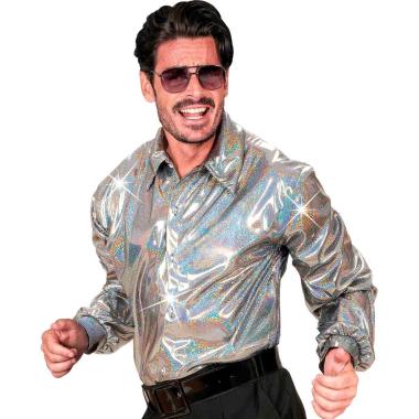Camicia Argento Olografica Disco |Widmann