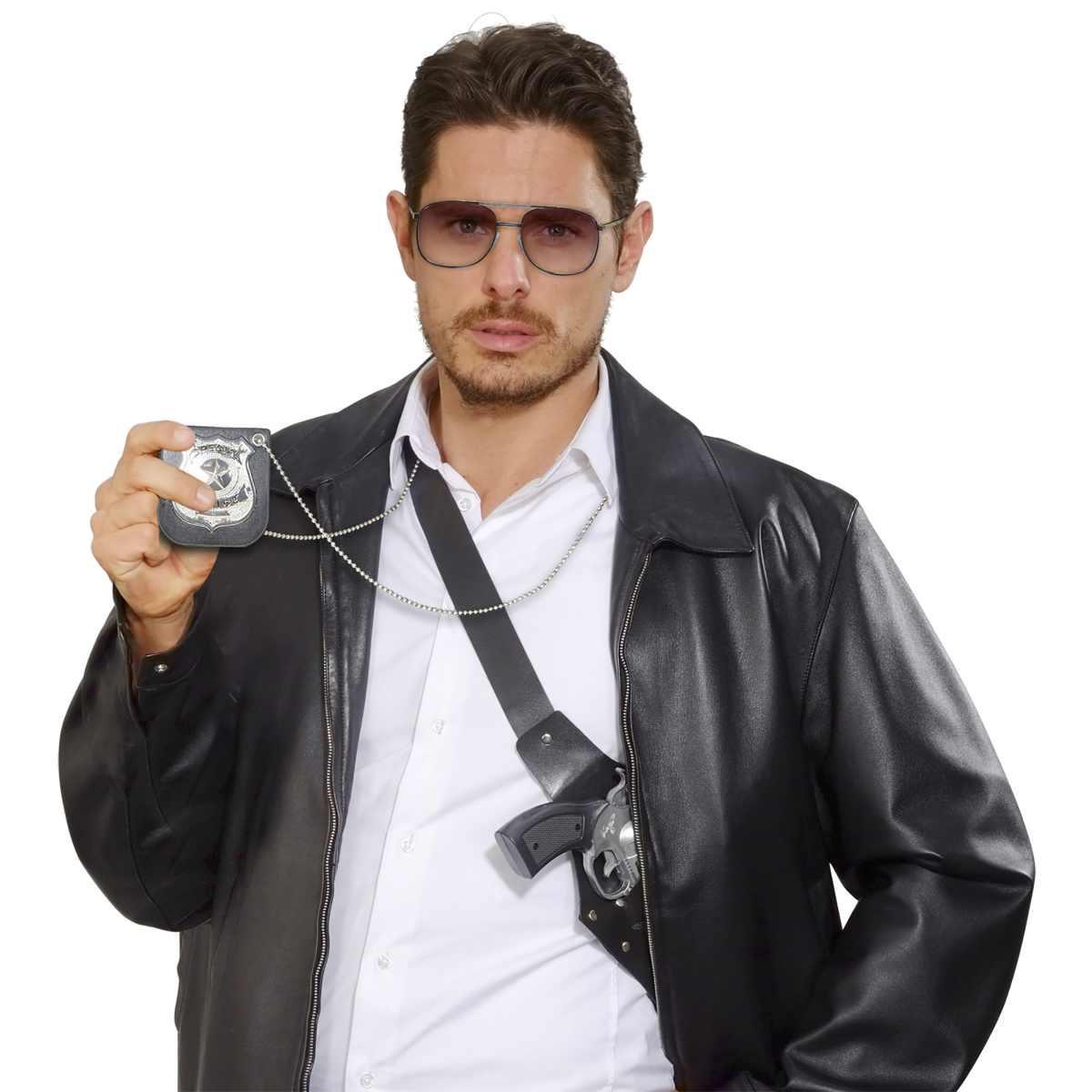 Distintivo Polizia Argento con Collana |Widmann