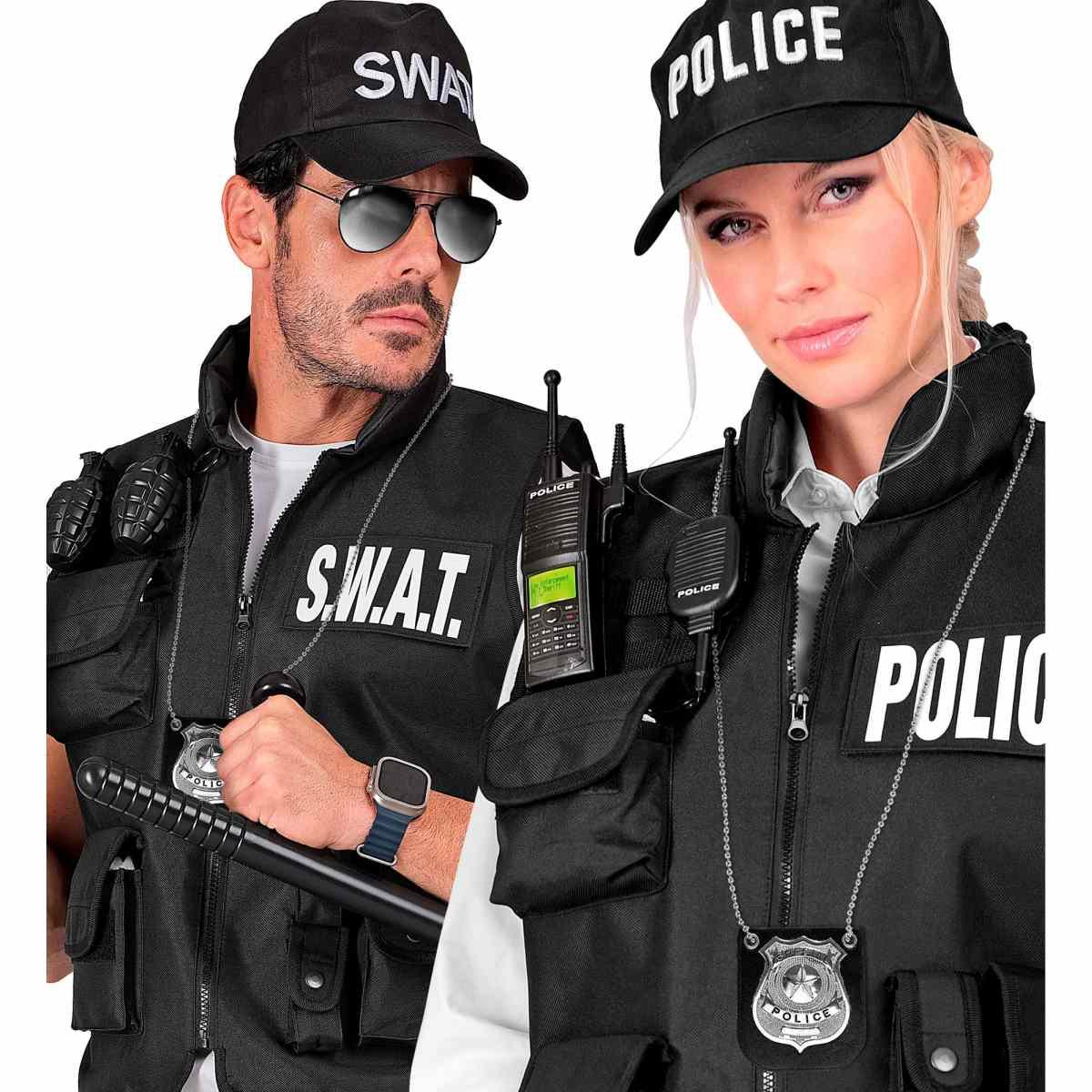 Distintivo Polizia Argento con Collana |Widmann