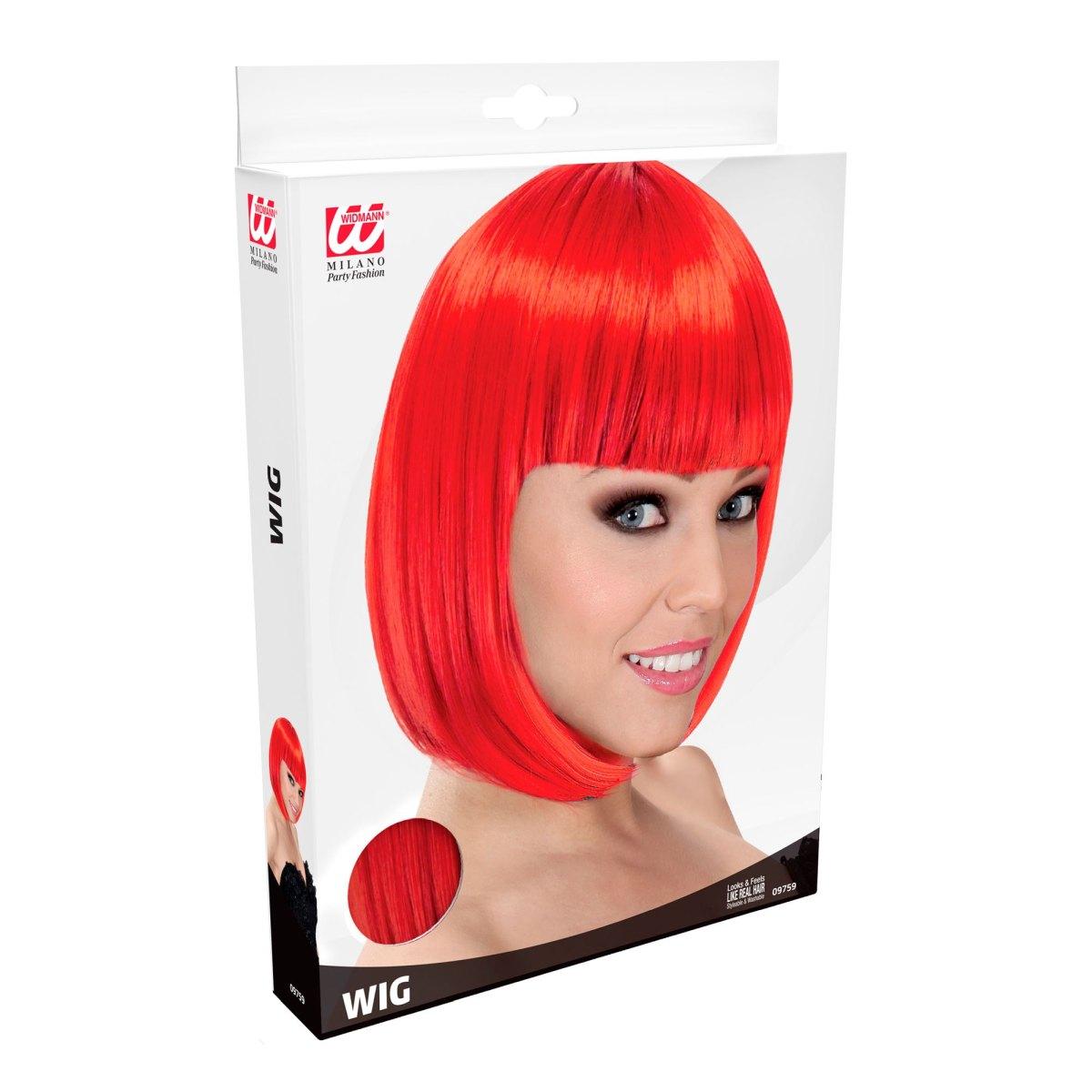 Parrucca Caschetto Lou Lou Rossa con Frangia |Widmann