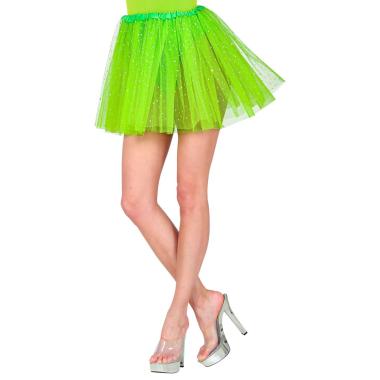 Gonna cm.40 Verde Tulle con Brillantini |Widmann