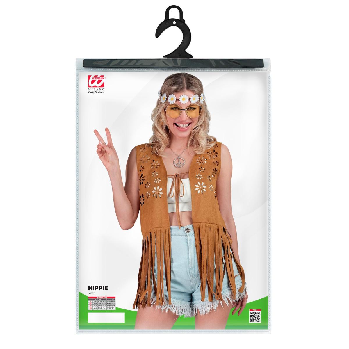 Costume Gilet Marrone Traforato con Frange |Widmann