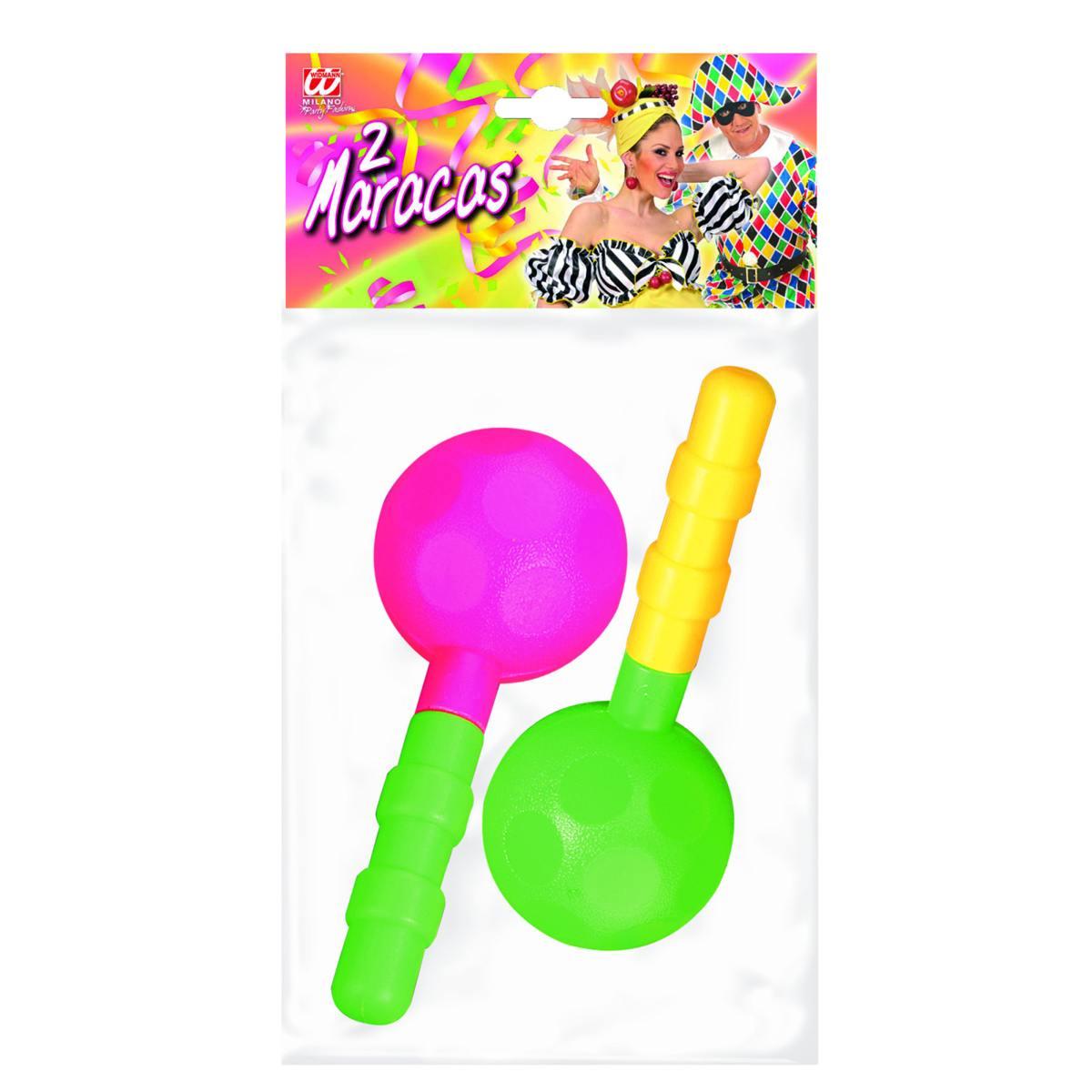Maracas PVC Colorate Set pz.2 |Widmann