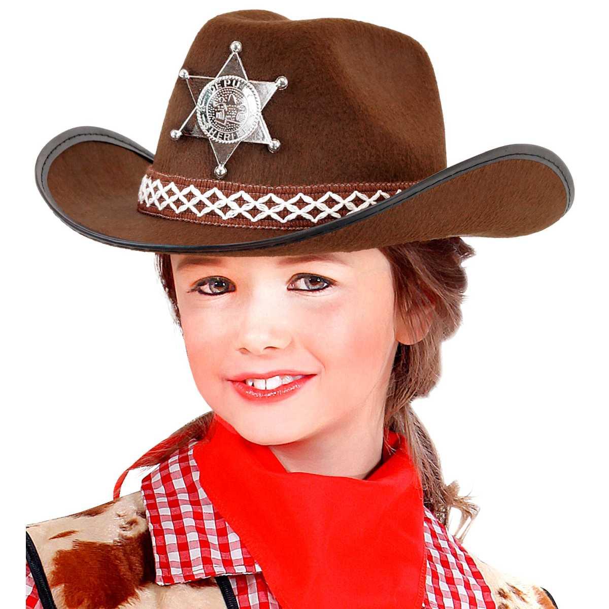Cappello Cowboy Sceriffo Baby Marrone |Widmann