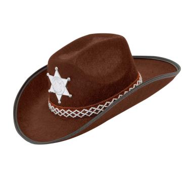 Cappello Cowboy Sceriffo Baby Marrone |Widmann