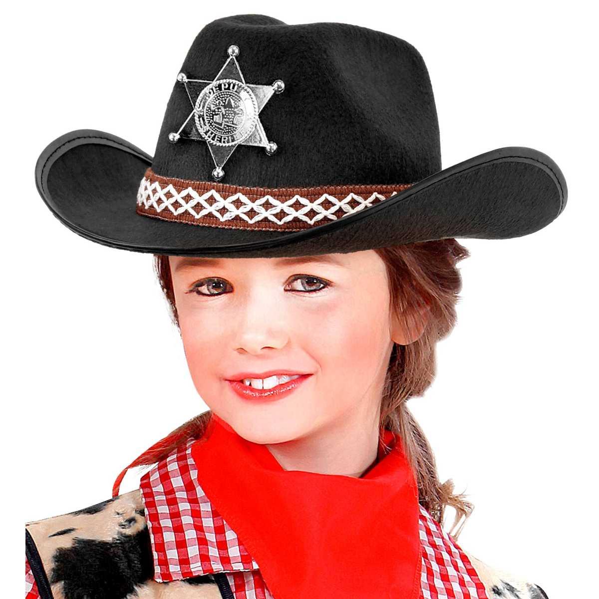 Cappello Cowboy Sceriffo Baby Nero |Widmann