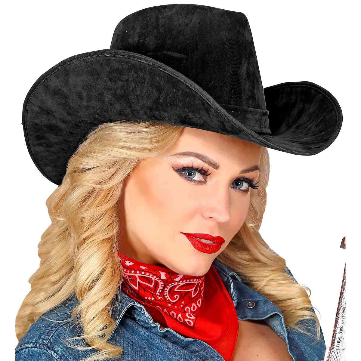 Cappello Cowboy Nero Scamosciato |Widmann