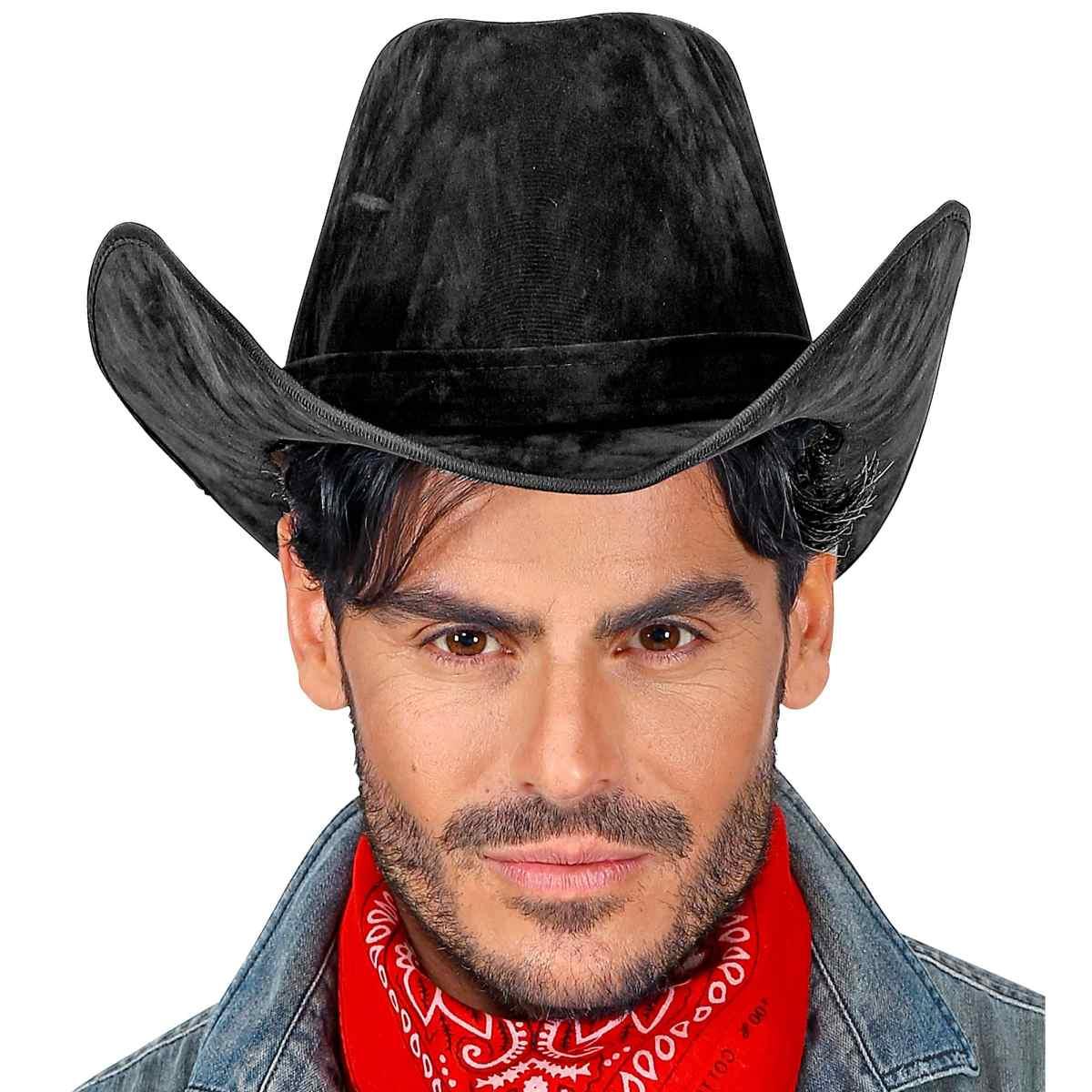 Cappello Cowboy Nero Scamosciato |Widmann