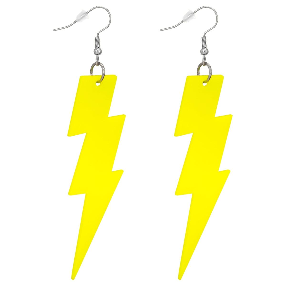 Orecchini Fulmine Giallo Fluorescenti |Widmann