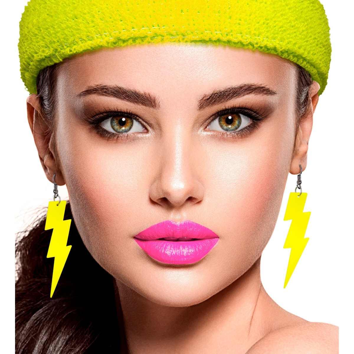 Orecchini Fulmine Giallo Fluorescenti |Widmann