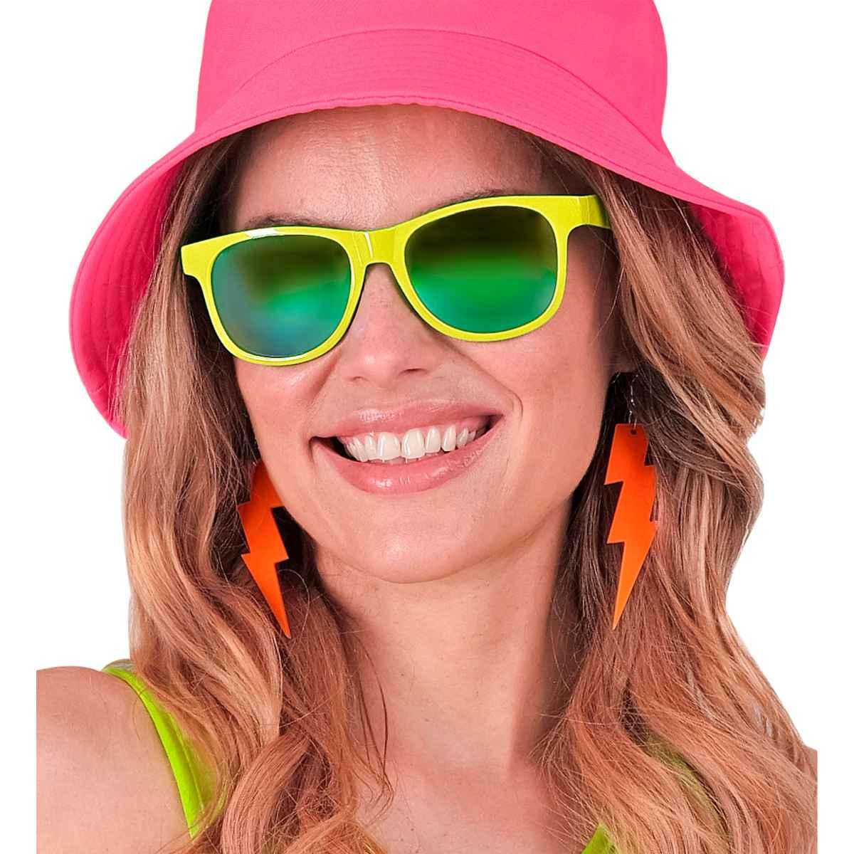 Orecchini Fulmine Arancione Fluorescenti |Widmann