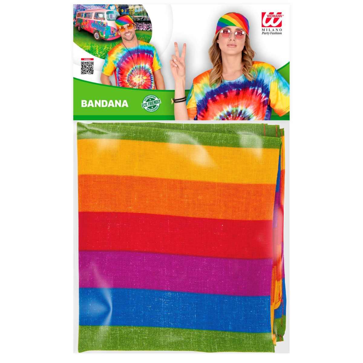 Bandana Tessuto Arcobaleno Multicolor cm.55x55 |Widmann