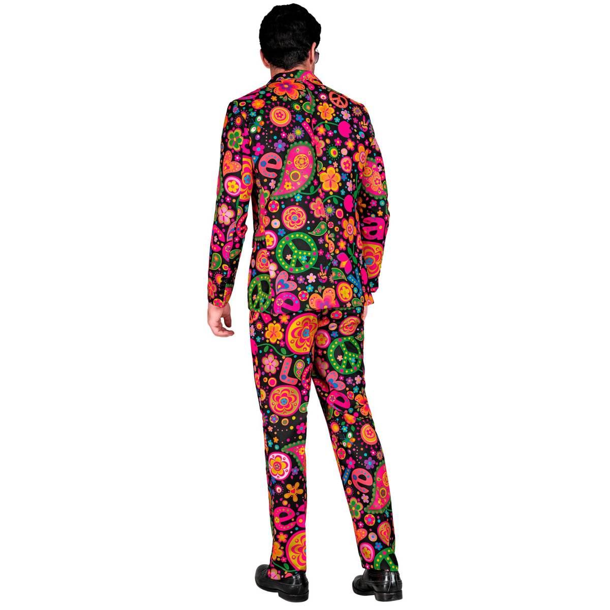 Costume Completo Hippie Fluorescente |Widmann