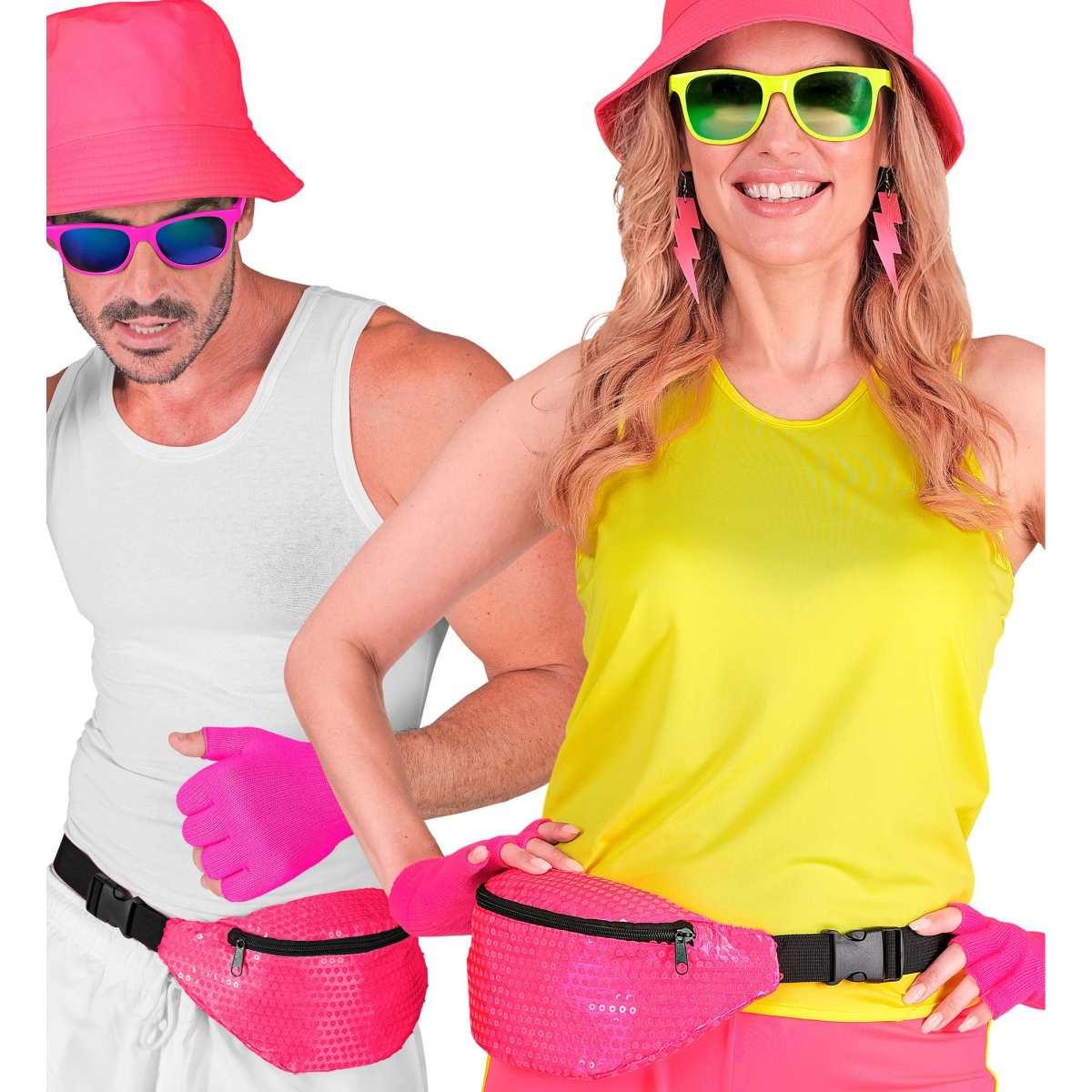 Borsa Marsupio Paillettes Rosa Fluo |Widmann