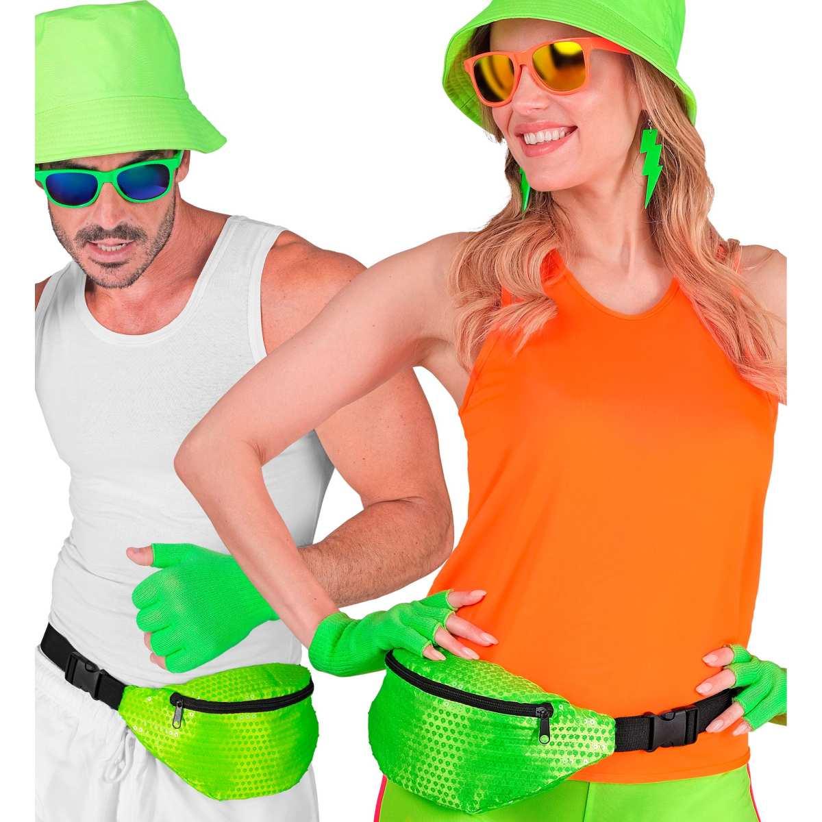 Borsa Marsupio Paillettes Verde Fluo |Widmann