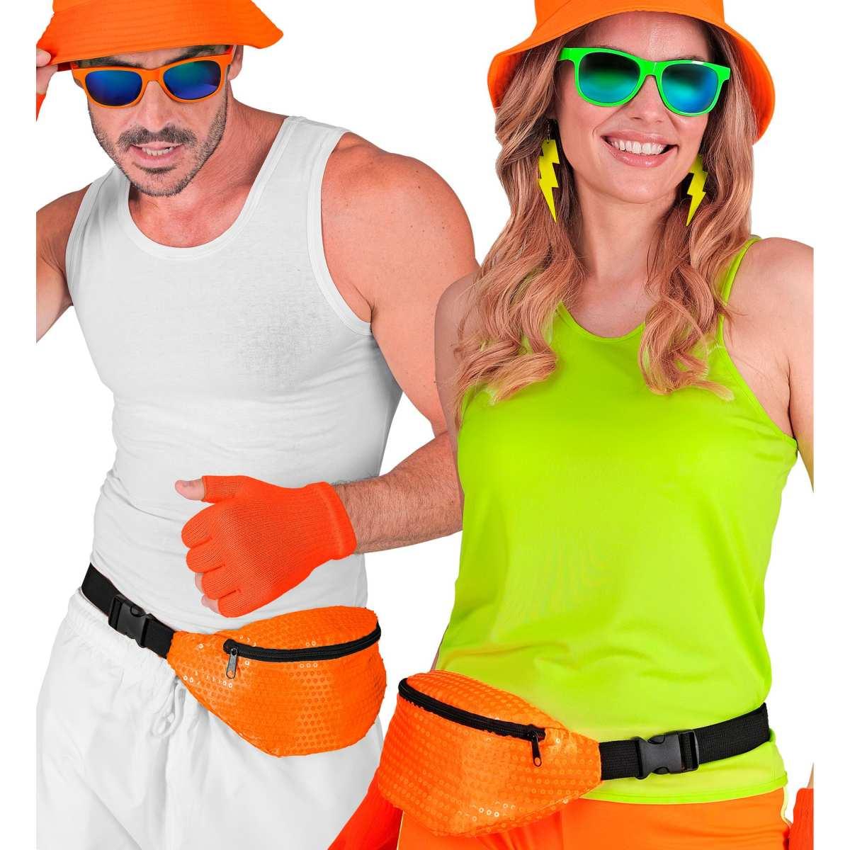 Borsa Marsupio Paillettes Arancione Fluo |Widmann