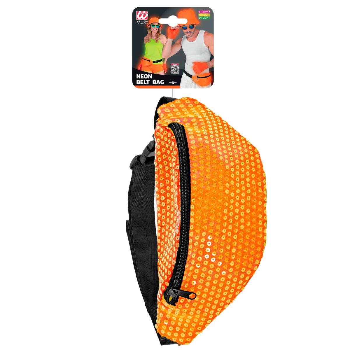 Borsa Marsupio Paillettes Arancione Fluo |Widmann