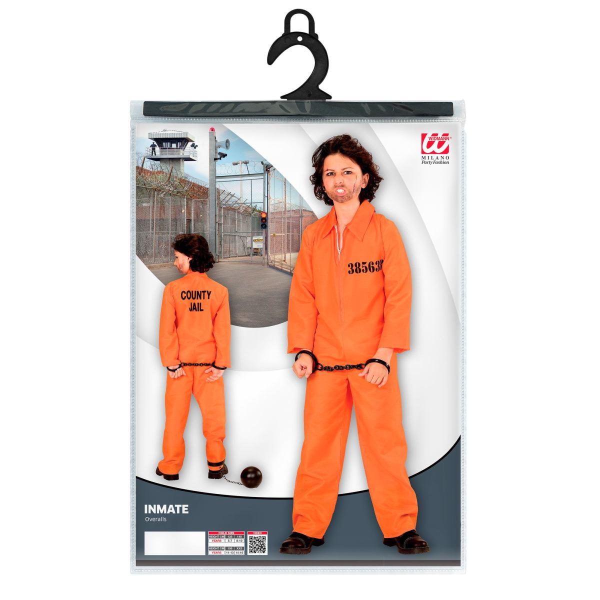 Costume Carcerato Tuta Arancione |Widmann