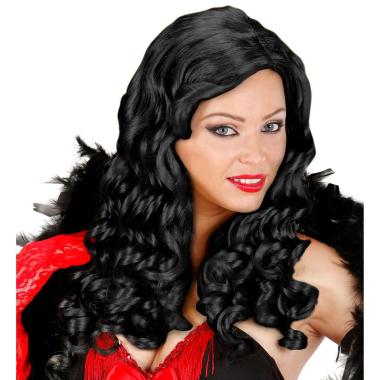 Parrucca Jessica Mossa Nera Lunga |Widmann