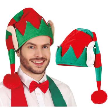 Cappello Elfo Righe Con Orecchie | Guirca