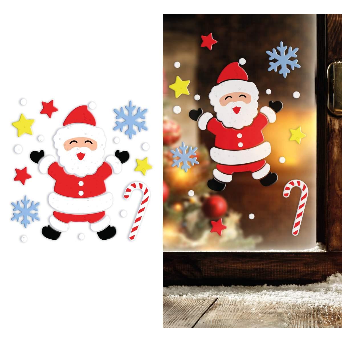 Vetrofanie Gel Adesive Babbo Natale cm.20x25 | Guirca