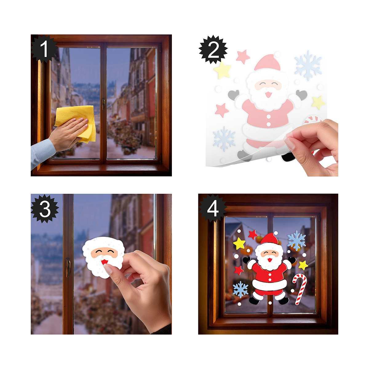 Vetrofanie Gel Adesive Babbo Natale cm.20x25 | Guirca