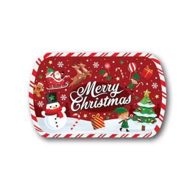 Vassoio Natalizio PVC Christmas con Scritta cm.39x24 | Guirca