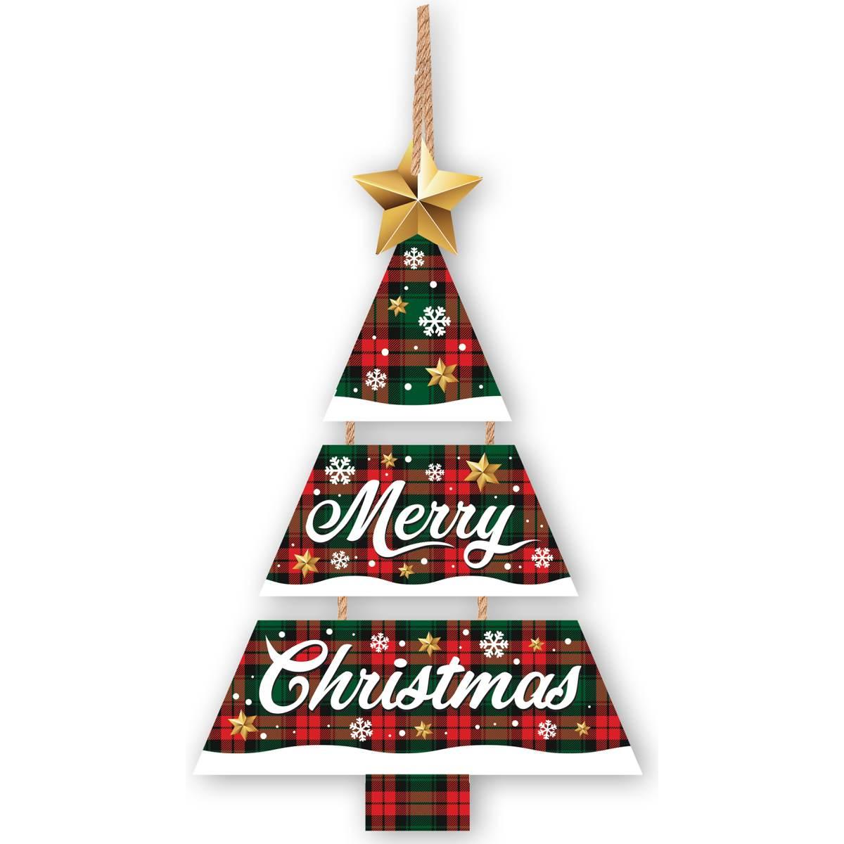 Fuoriporta Legno Natale con Indicazioni cm.32x21 | Guirca