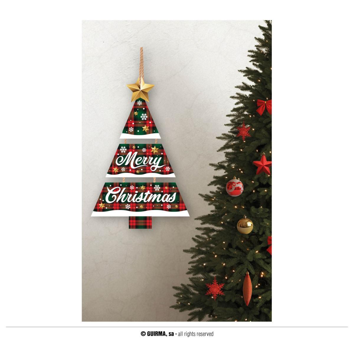 Fuoriporta Legno Natale con Indicazioni cm.32x21 | Guirca