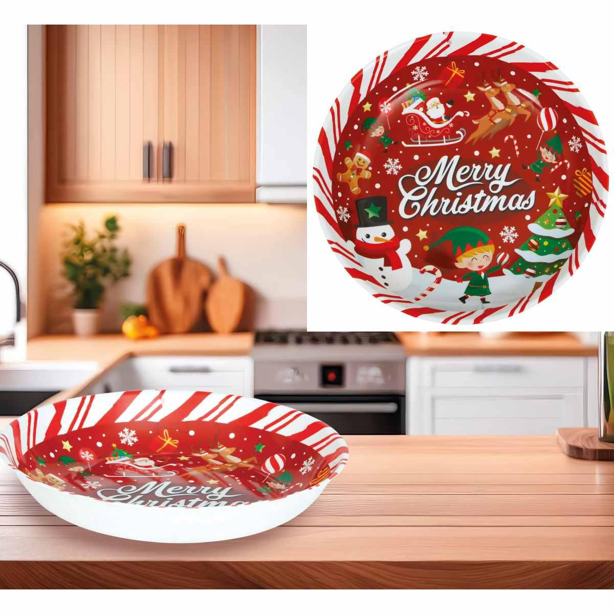 Ciotola Natale PVC cm.Ã˜32 Con Scritta | Guirca