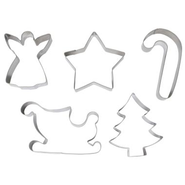 Formine Tagliabiscotti Natalizie Metallo Set pz.5 | Guirca