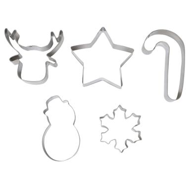 Formine Tagliabiscotti Natalizie Metallo Set pz.5 | Guirca