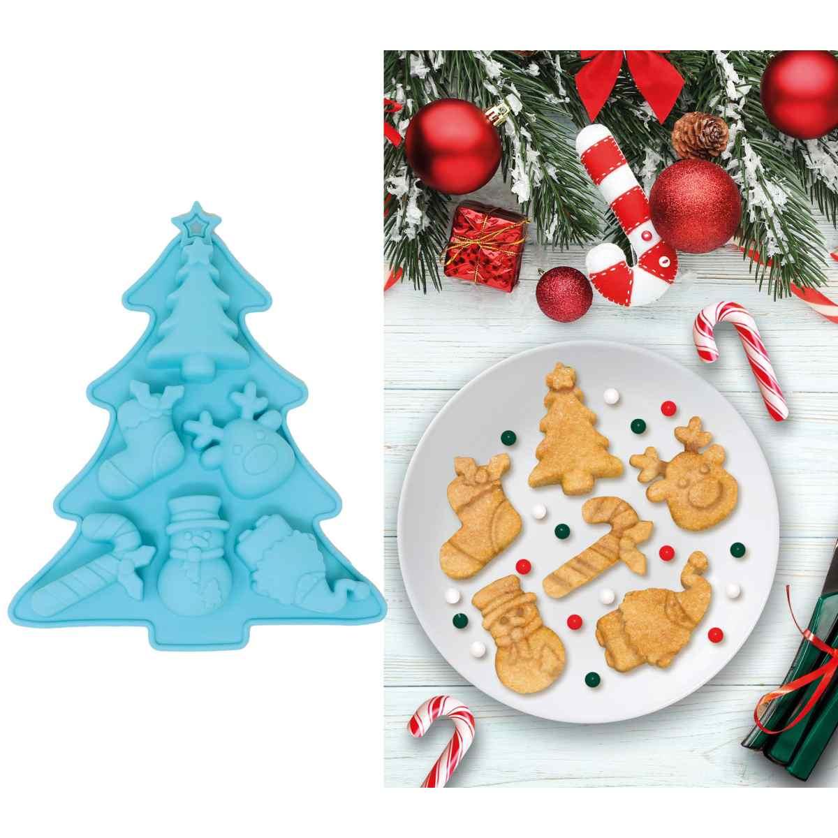 Stampo Silicone Natale Biscotti Set pz.6 | Guirca