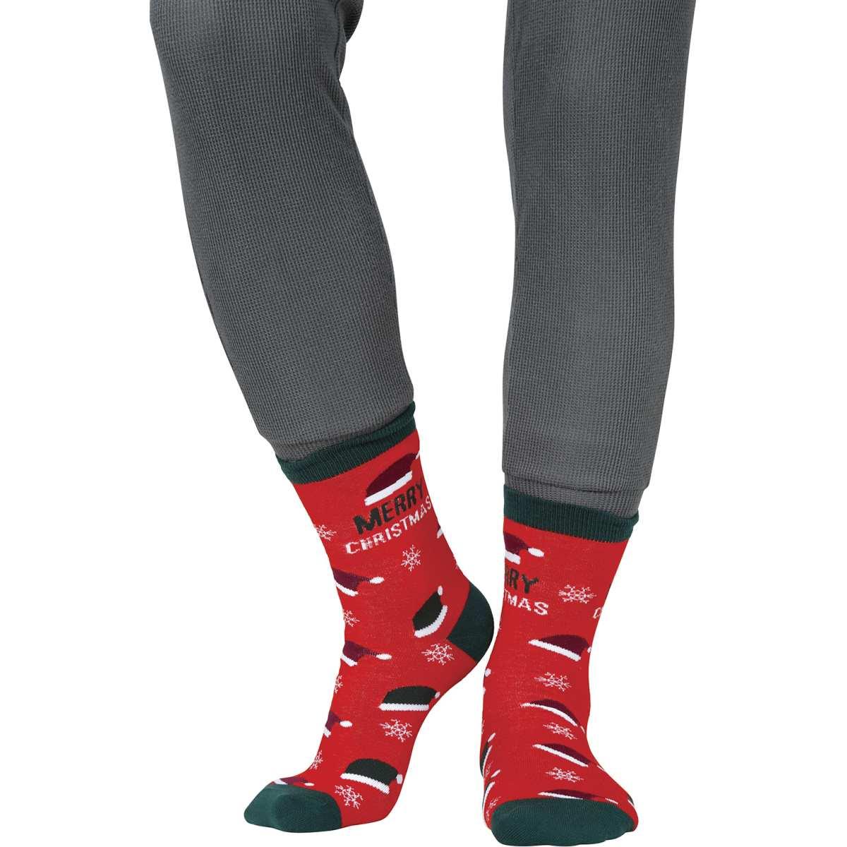 Calzini Natale Rossi con Scritta Merry Christmas | Guirca