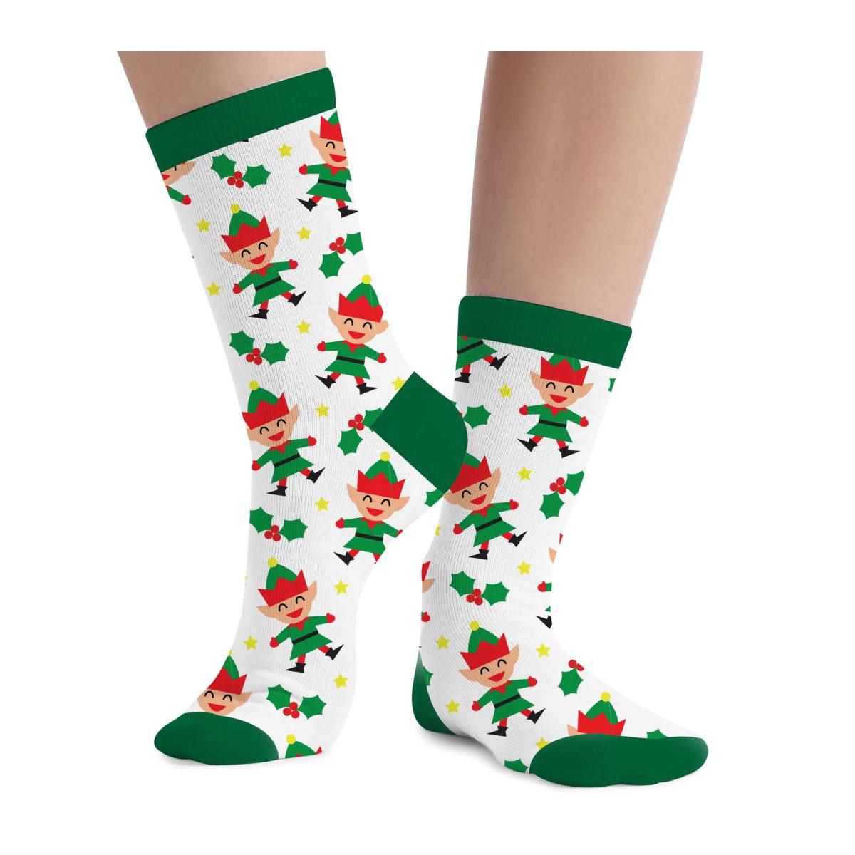 M2 Store Calzini Natalizi Bambino Bianchi Elfi Guirca