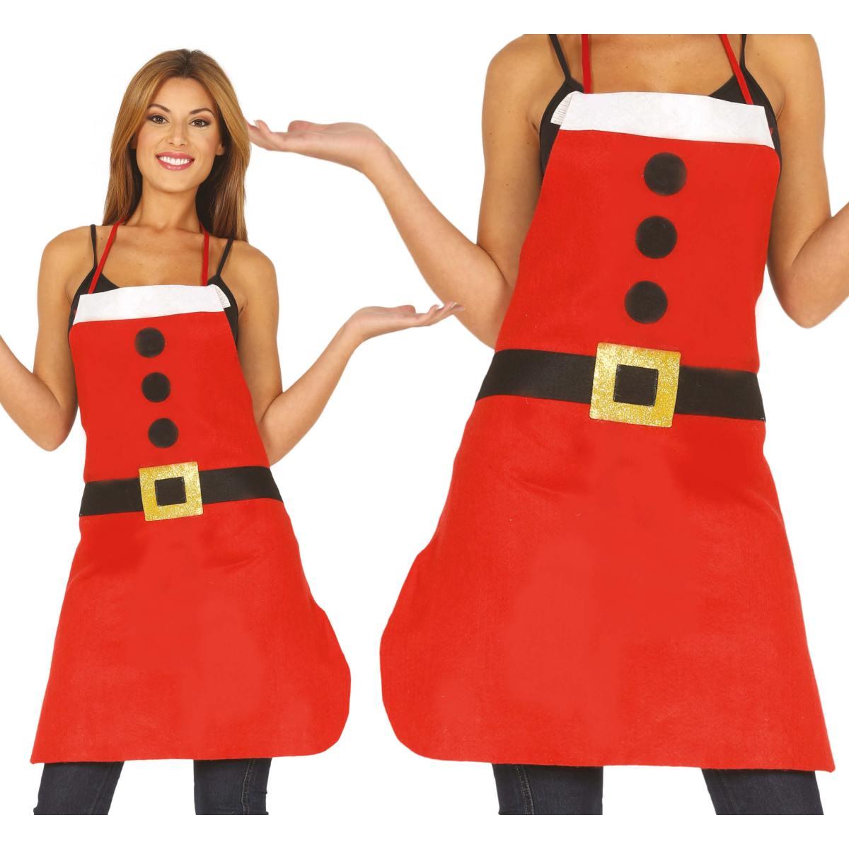 Grembiule Natalizio in Tessuto Rosso | Guirca