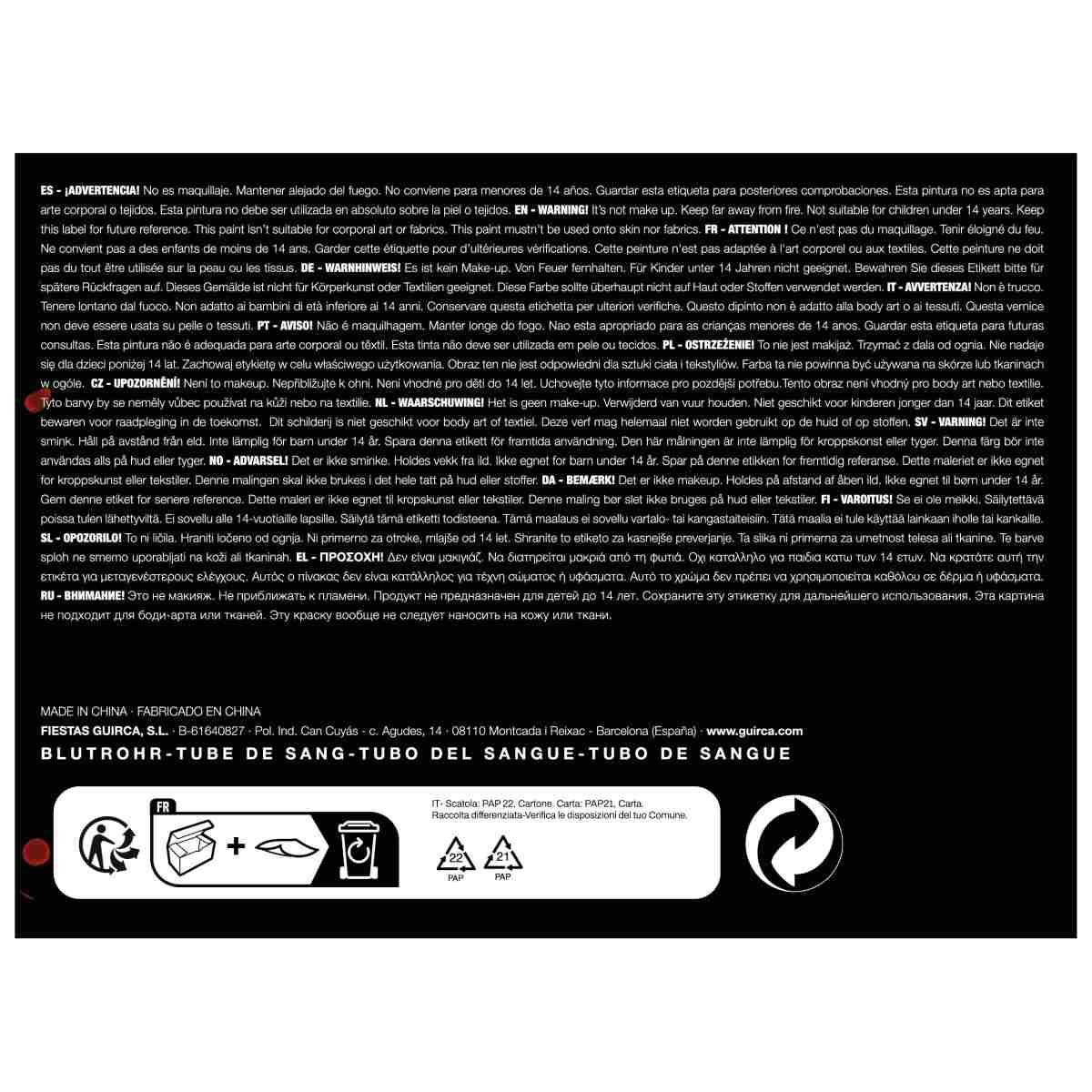 Sangue Scenico Tubetto ml.15 | Guirca