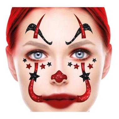 Trucco Decorazioni Adesive Viso Clown | Guirca