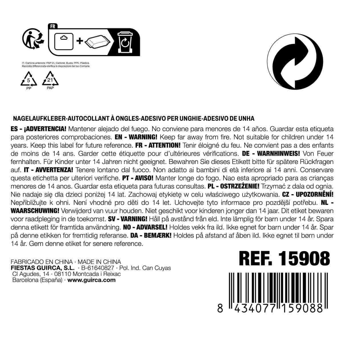 Set Adesivi per Unghie Argento | Guirca