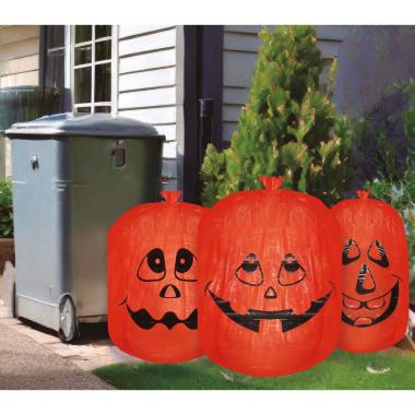 Sacchi Halloween Arancioni con Zucche Assortiti Set pz.3 | Guirca