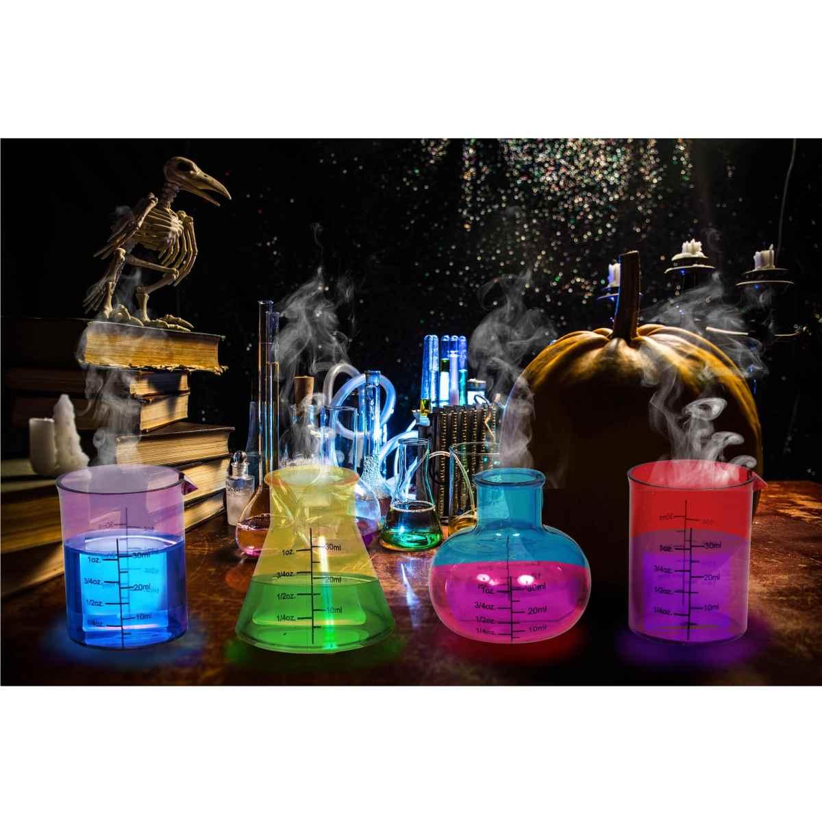 Bicchiere Set Halloween PVC da Laboratorio Set pz.4 | Guirca