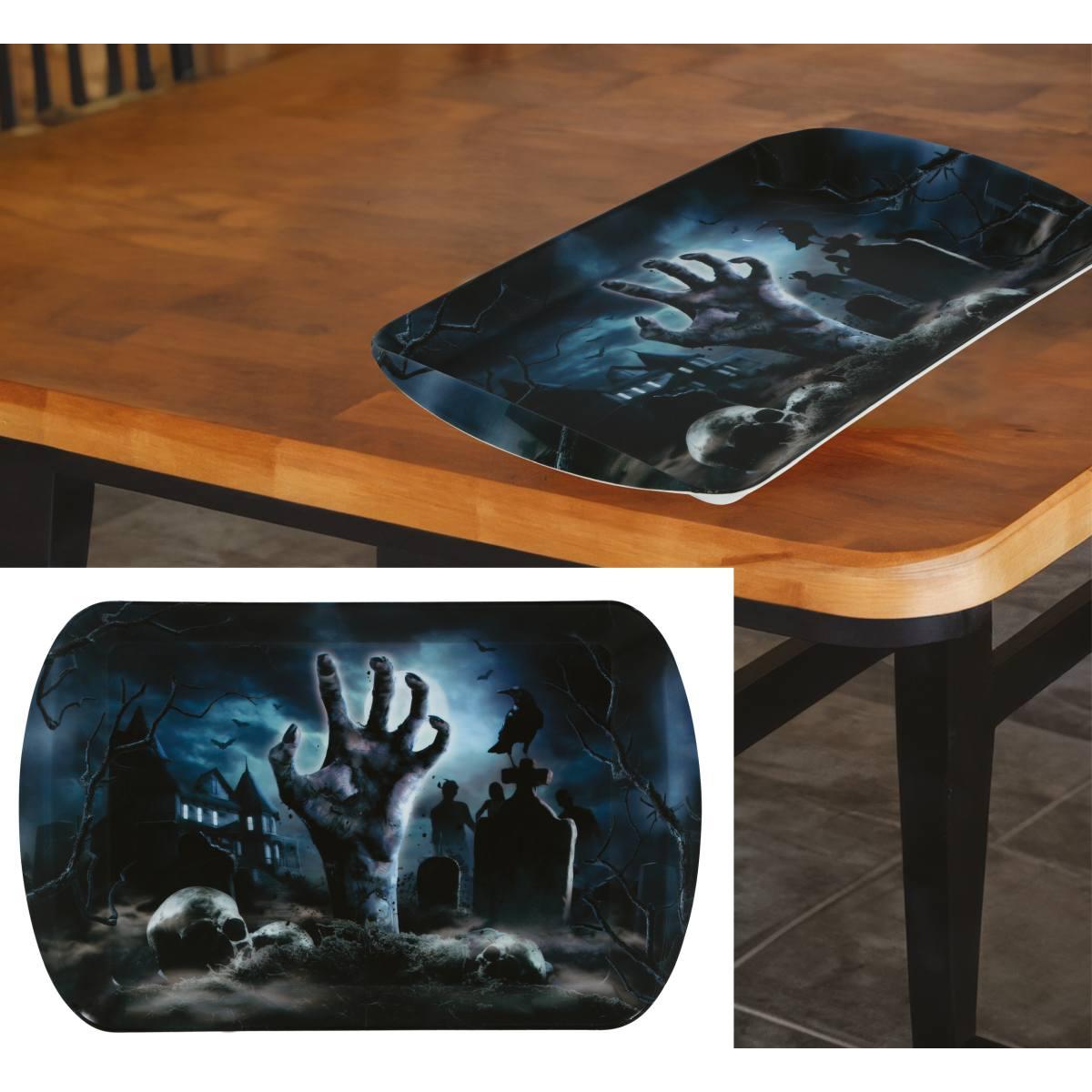 Vassoio Halloween PVC Cimitero cm.39x24 | Guirca