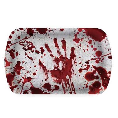 Vassoio Halloween PVC Impronte Insanguinate cm.39x24 | Guirca