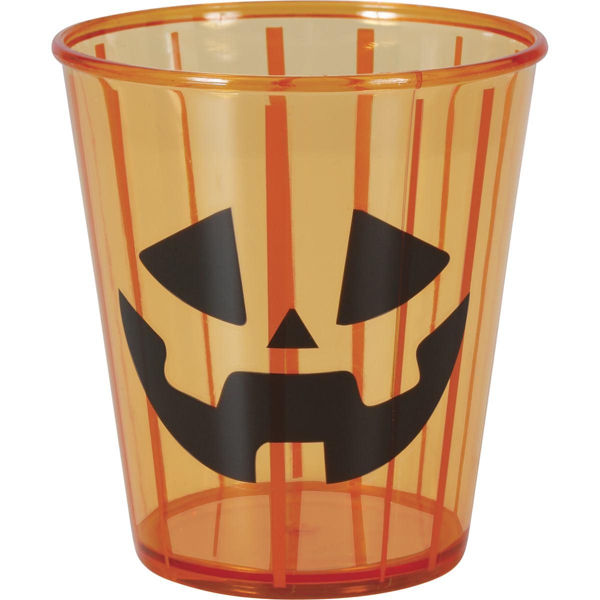 Bicchiere Halloween PVC Arancione con Zucca cm.10 | Guirca