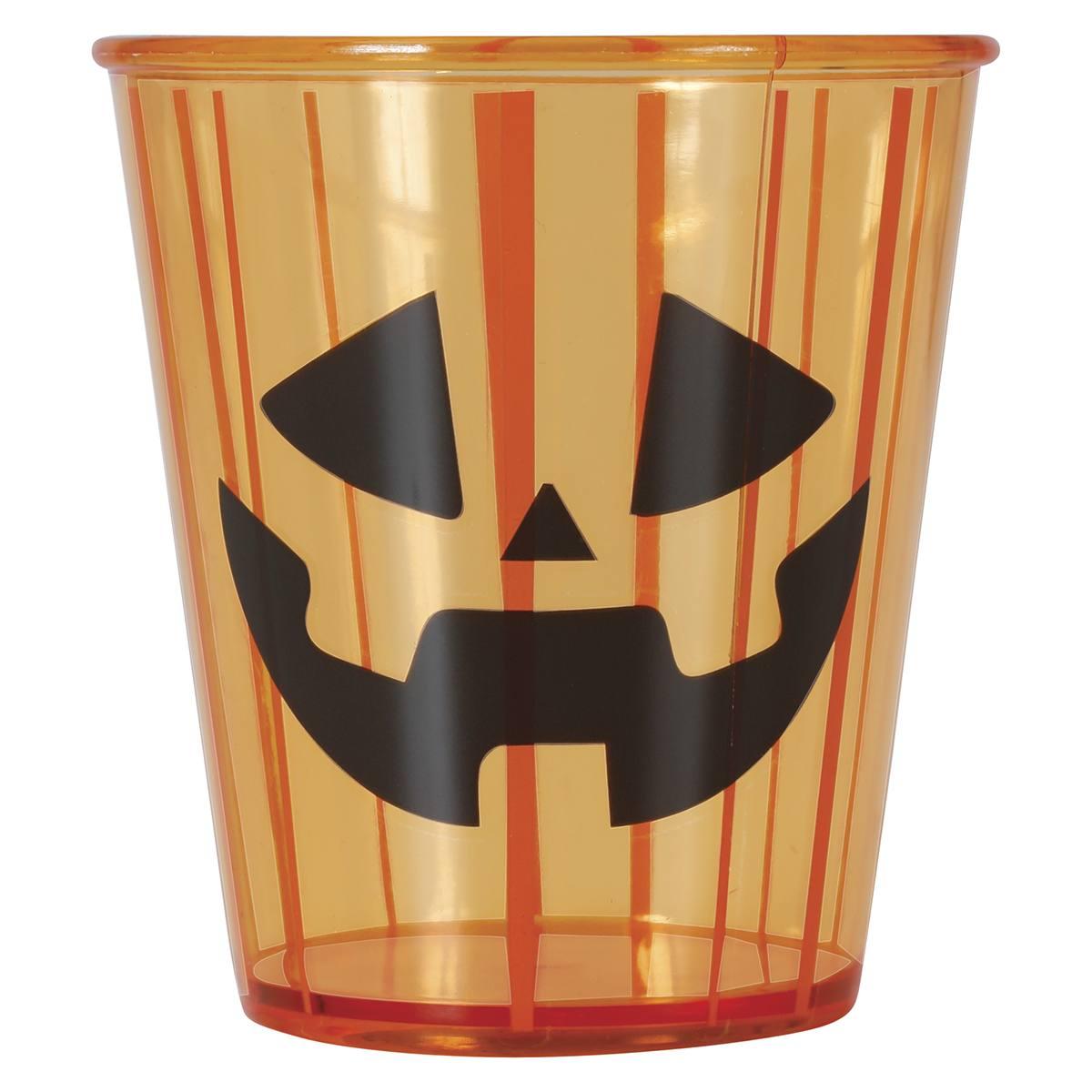 Bicchiere Halloween PVC Arancione con Zucca cm.10 | Guirca