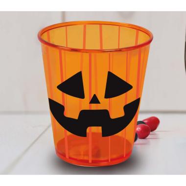 Bicchiere Halloween PVC Arancione con Zucca cm.10 | Guirca