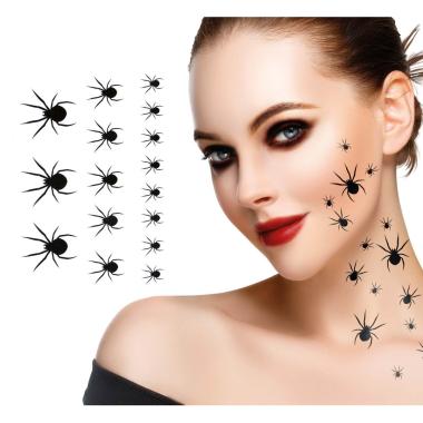 Trucco Decorazioni Adesive Viso Ragni Set pz.16 | Guirca